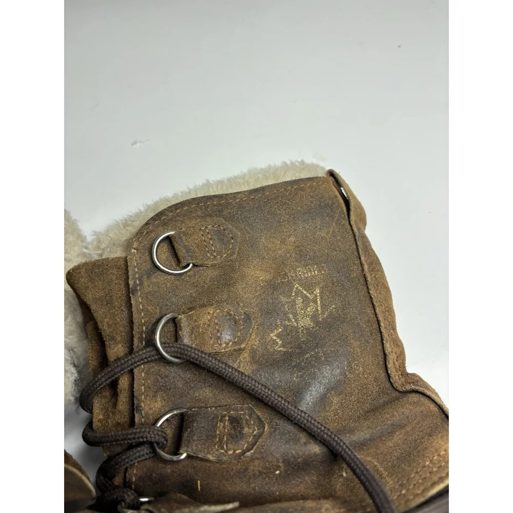 Sorel Kaufman Steel Shank Men's 7 Rubber Suede Brown Winter Snow Boots Canada